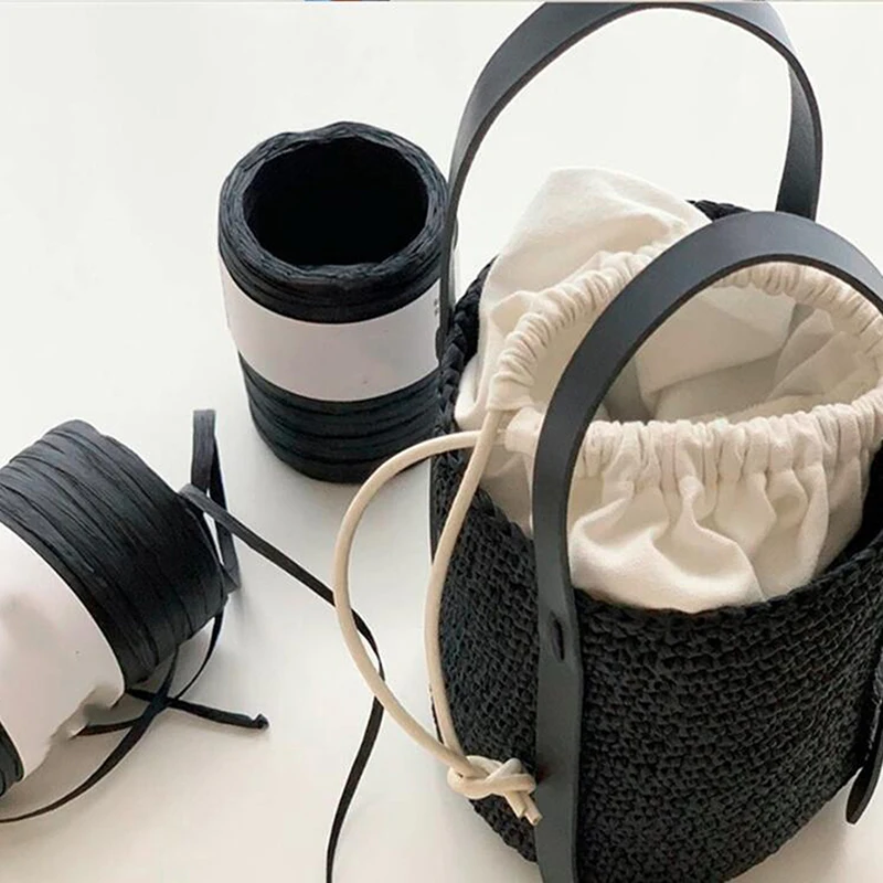 

High Quality PU Leather Handbag Shoulder Handle Strap Brown Black Long Shoulder Strap For DIY Handmade Woven Bag Accessories