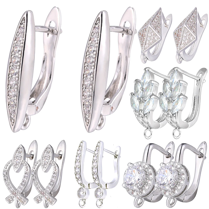 

Juya DIY Creative Basic Bails Ear Wire Earring Hooks Fixture Shvenzy Accessories For Handmade Women Bridal Charms Earring Making