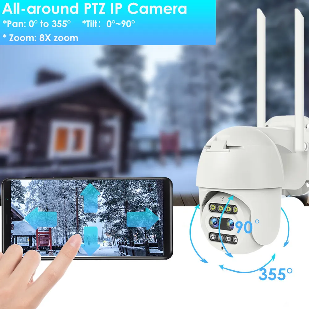 5-мегапиксельная Wi-Fi IP-камера с двойным объективом и 10-кратным увеличением