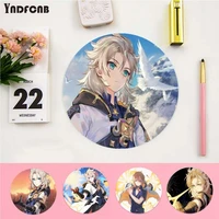 yndfcnb your own mats genshin impact albedo laptop computer round desk pads mousepad gaming mousepad rug for pc laptop notebook