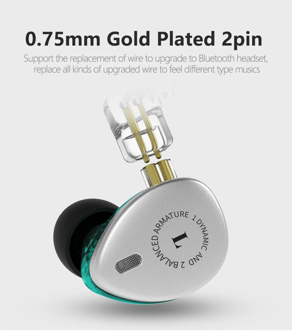 KBEAR KB06 2BA+ 1DD гибридные наушники-вкладыши HIFI спортивные наушники с 3,5 мм MMCX наушники-вкладыши для KB10 F1 Opal AS10