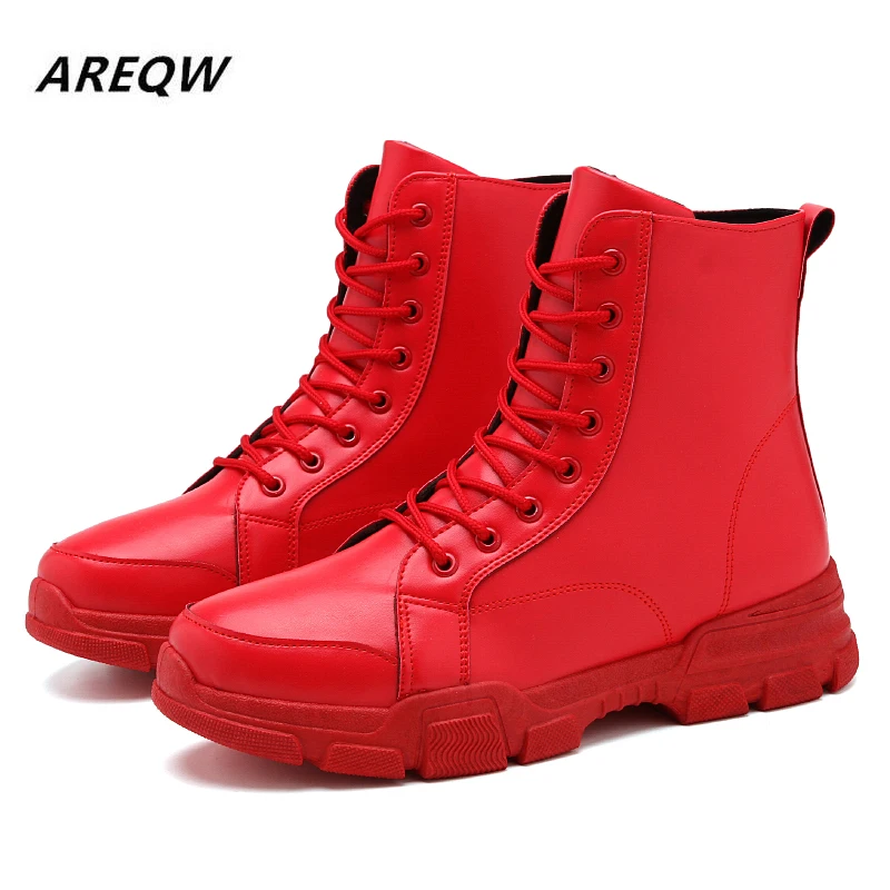 Кожаные ботинки Doc мужская кожаная обувь Martin женские ботильоны в байкерском