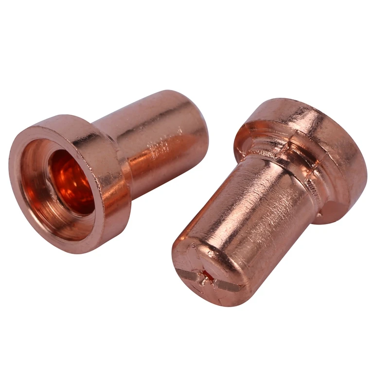

100Pcs Red Copper Extended Long Plasma Cutter Tip Electrodes Nozzles Kit Consumable For Pt31 Lg40 40A Cutting Welder Torch