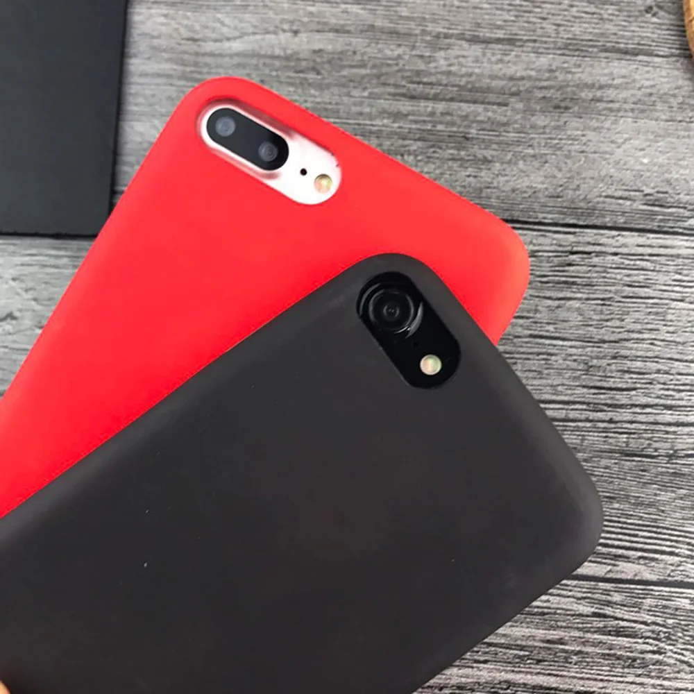 Матовый разноцветный чехол для Apple Phone iPhone 11 Pro X XR XS Max 6 6s7 8 Plus силиконовый мягкий