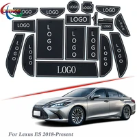brand logo car styling for lexus es 2018 present gate slot pad interior door groove mat non slip dust mat interior accessories