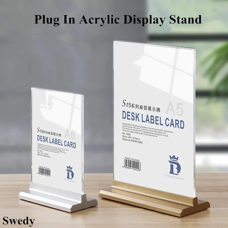 

A4 Clear Plastic Double Sided Picture Poster Frames 8.5x11 Inch Acrylic Sign Holder Table Menu Holder Display Stand