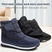 newly men snow boots winter warm waterproof fleece lined ankle boots hiking casual shoes