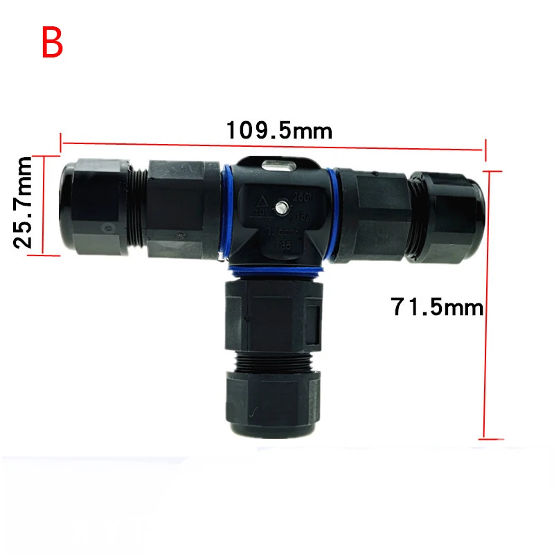 3 способа водонепроницаемый разъем электрического кабеля сплиттер Т-образный