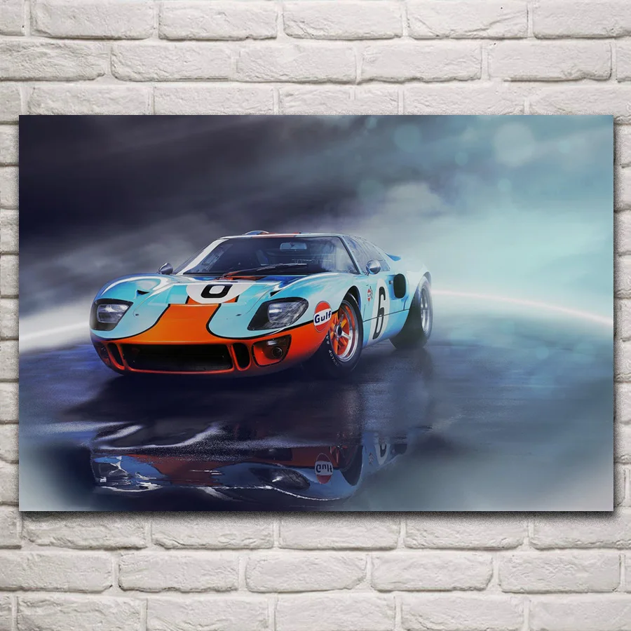 

Крутой gt40 передний рисунок supercar race car Фэнтези фотография для дома гостиной украшение для спальни KN417