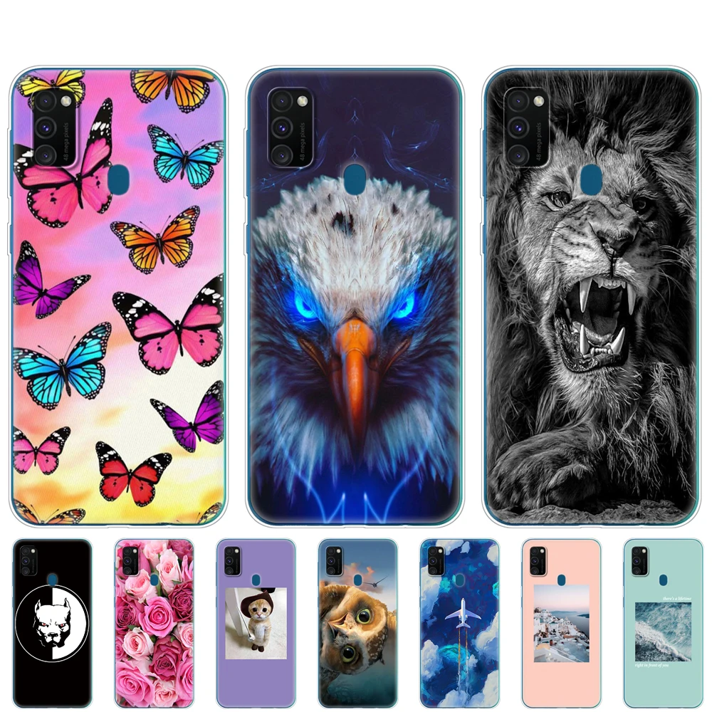 Чехол для Galaxy M30s чехлы телефонов Samsung чехол M 30s задняя крышка силиконовый мягкий