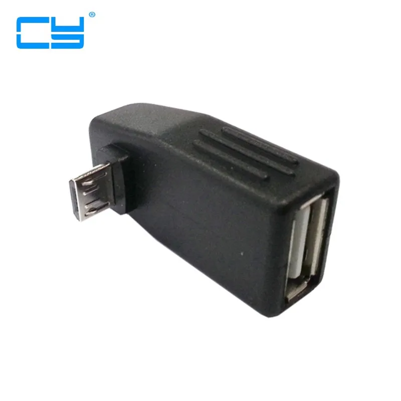 

90d вверх угловой микро-USB к USB разъему хоста OTG адаптер для Samsung HTC Nokia Huawei xiaomi lenovo