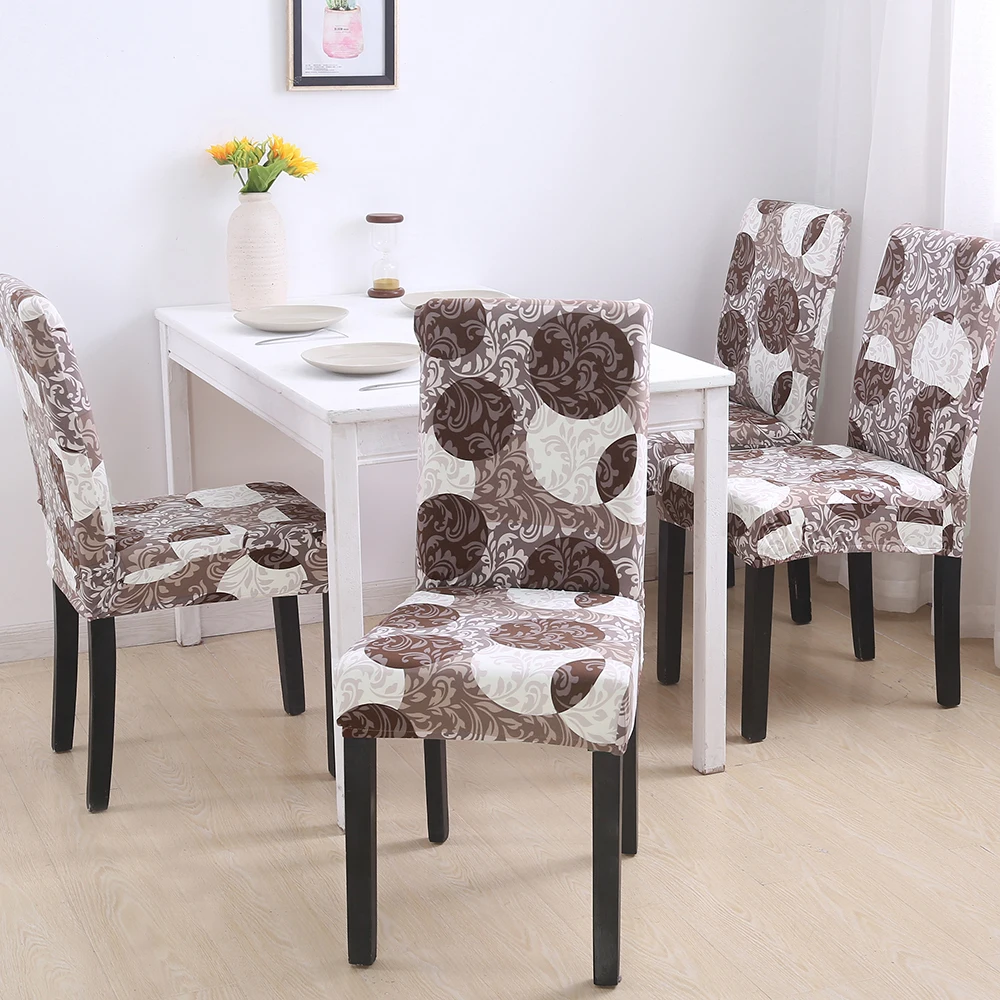 Эластичный чехол для обеденного стула 1/2/4/6/8 шт. растягивающийся декора мебели