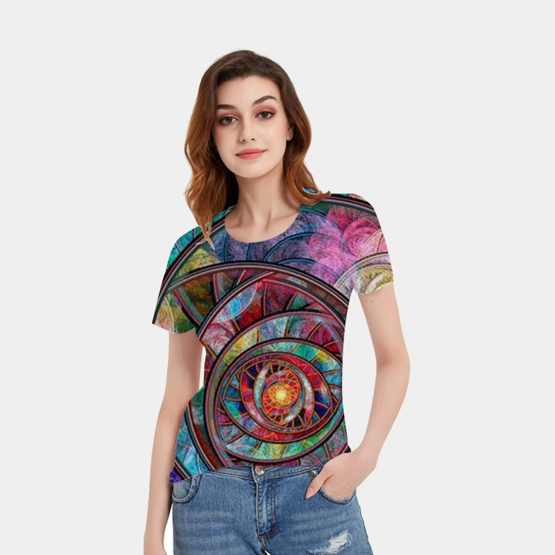 

2021 Summer Clothes for Women Fashion Casual Graphic Print Harajuku O Neck Short Sleeve Plus Size Tee T Shirt Femme Ladies Tops