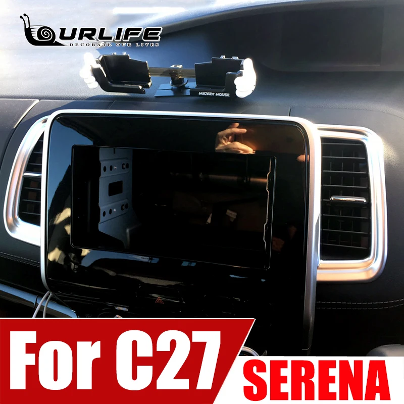 

For Nissan Serena C27 2016 2017 2018 2019 Matte Chrome Center Control Car Interior Air Conditioning Vent Trim Cover Accessories
