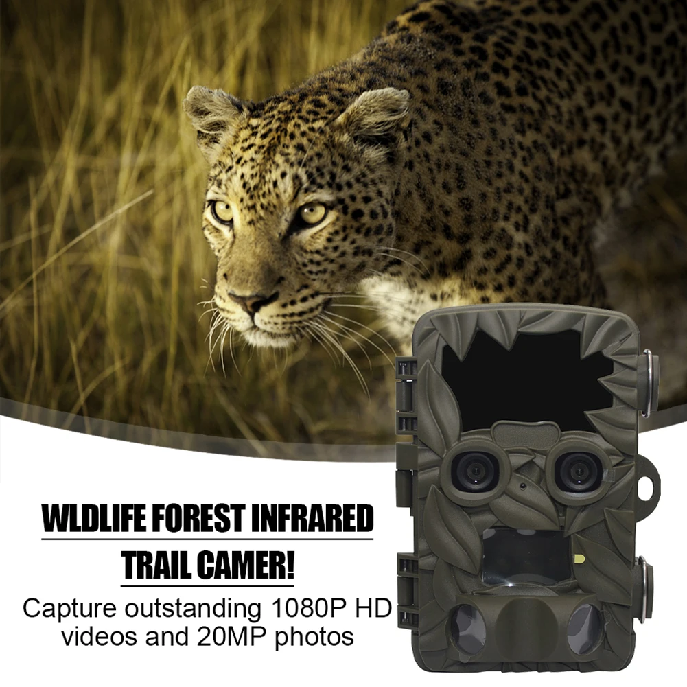 

2021 NEW H8201 Trail Camera Dual-Lens 4K 20MP 170 Degree Wide Angle Night Vision Motion Activated Waterproof Wildlife Camera