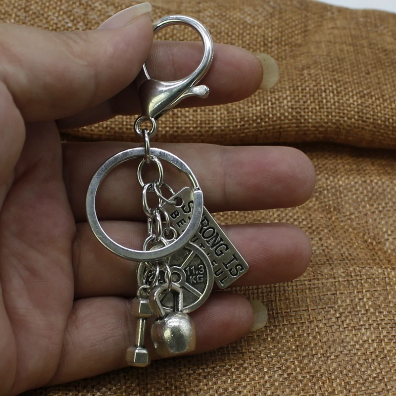 Модный мощный спортивный брелок для гантелей гламур фитнес и тренажерный зал