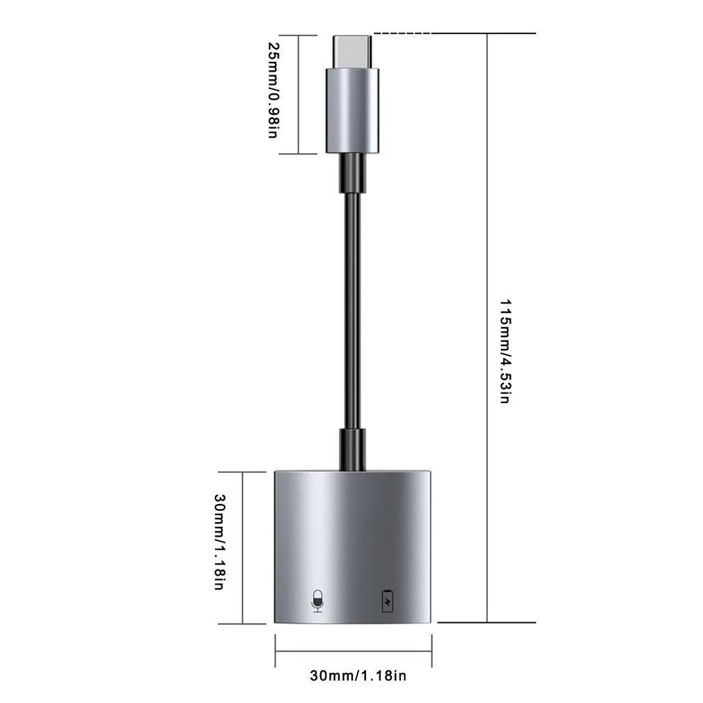 

Audio Cable Type-C 3.5mm Port Audio Headphone Converter Portable Aluminum Alloy Adapter Type C Adapter