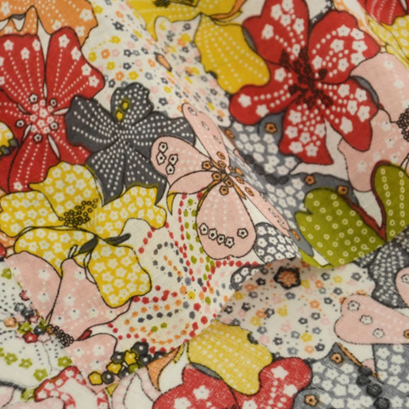

Patchwork Home Textile Art Work Lovely Flowers Designs Cloths for Doll's DIY Decoration 100% Cotton Fabric Clothing Tissu Telas