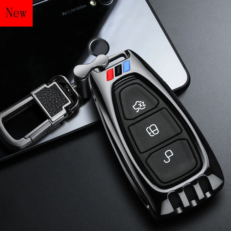 

High-Quality Galvanized Alloy Car Smart Key Case Cover for Ford Kuga Escape Focus Mondeo Escort Ecosport Car Accessories