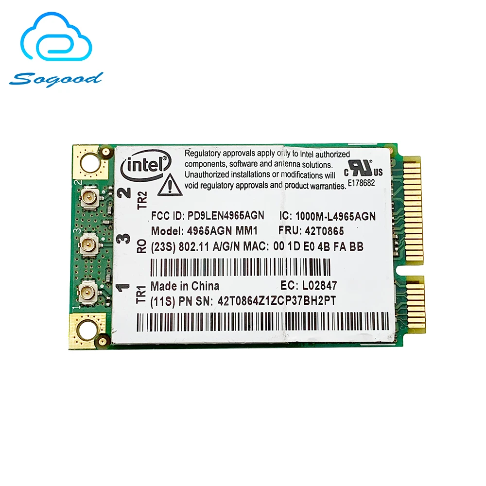 Беспроводной Wi-Fi адаптер 4965AGN MM1 802.11N 300 Мбит/с сетевая карта FRU 42T0865 для Lenovo ThinkPad R61E