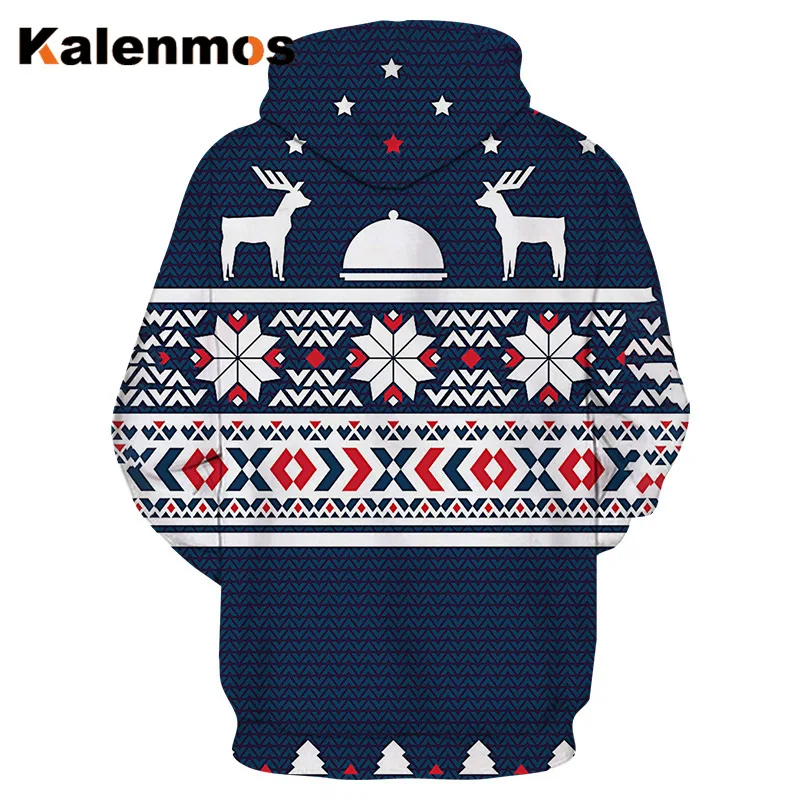 Унисекс пара рождественских толстовок женские и мужские свитшоты с принтом