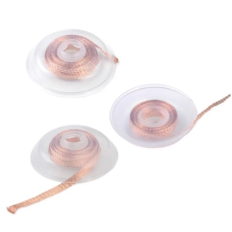 Mecha para removedor de soldadura, cable de plomo, herramienta de reparación de BGA de flujo, 1,5mm, 2mm, 2,5mm, 3mm, 3,5mm de ancho, 1,5 M/longitud