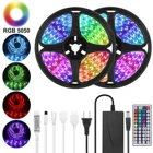 Светодиодная RGB лента, 12 В, RGB Светодиодная лента 5050, светодиодные лампы для комнаты, Диодная лента с Bluetooth для украшения спальни, подсветки телевизора