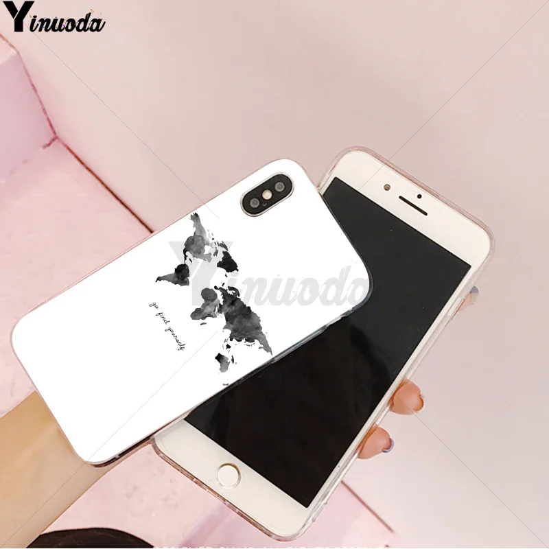 Yinuoda Дорожная карта Ailplane Road sign TPU Мягкий силиконовый чехол для телефона iPhone 8 7 6 6S Plus 5 5S SE XR X XS MAX Coque Shell