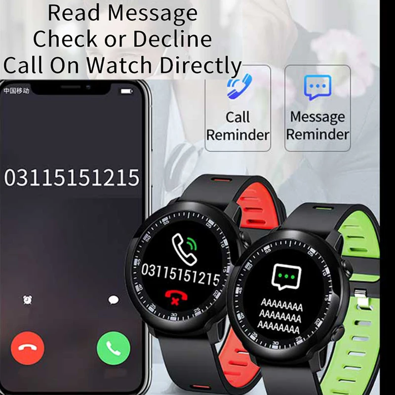 Смарт часы с напоминанием о звонках и сообщениях круглые спортивный браслет 1 3