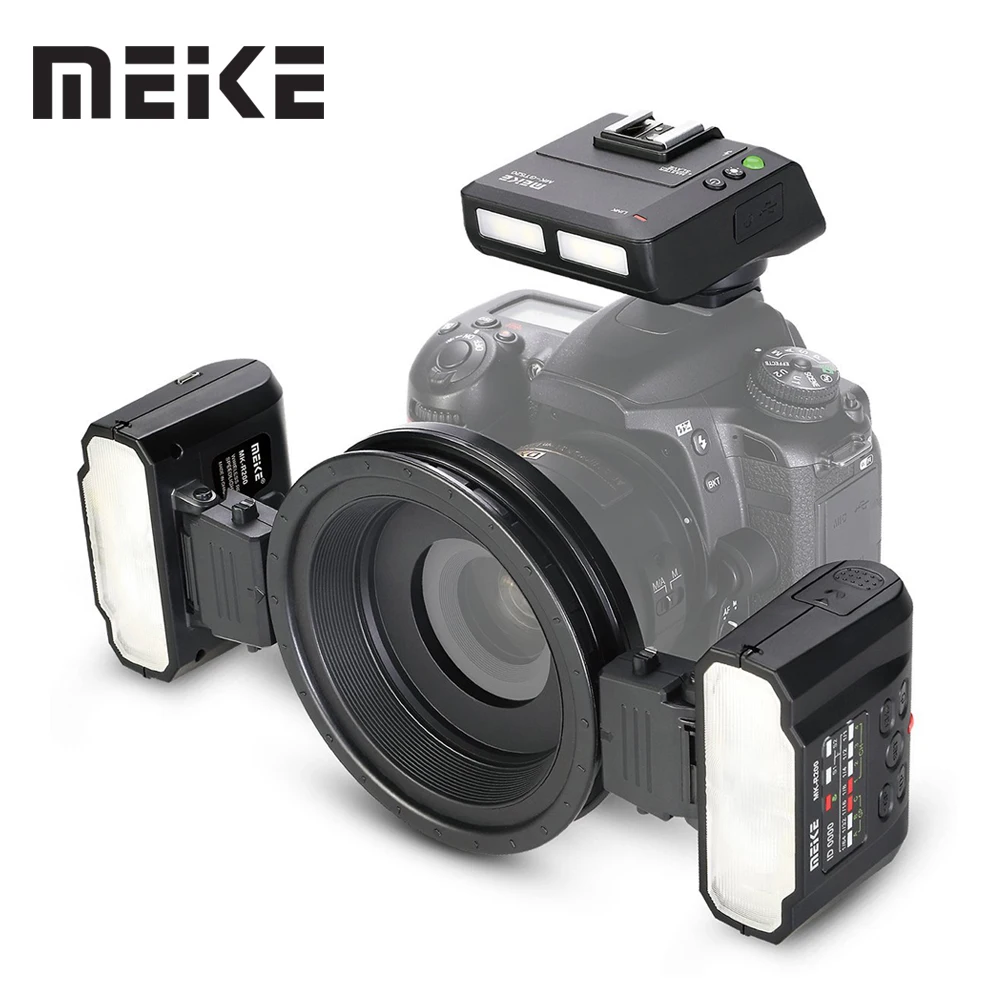 Meike MK MT24 Macro Twin Lite Flash Speedlite для беззеркальной камеры Canon Nikon Sony A9 A7III A7RIII IV MI|Макро- и