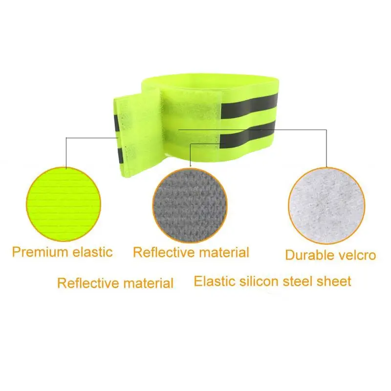 4 шт. светоотражающие эластичные ремешки на руку | Спорт и развлечения