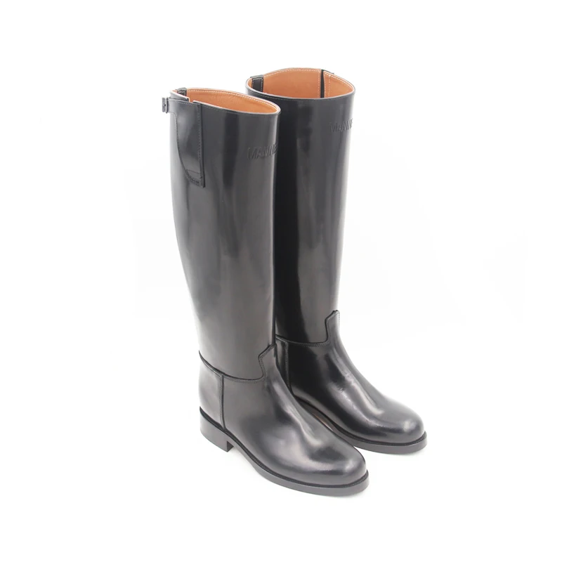 Сапоги для верховой езды кожаные сапоги из гладкой кожи Выездки унисекс