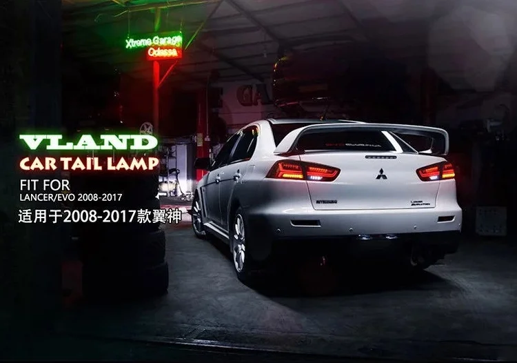 VLAND производитель для автомобиля Головной фонарь для Lancer светодиодный головной светильник 2008- для Lancer задний светильник с Последовательный сигнал поворота