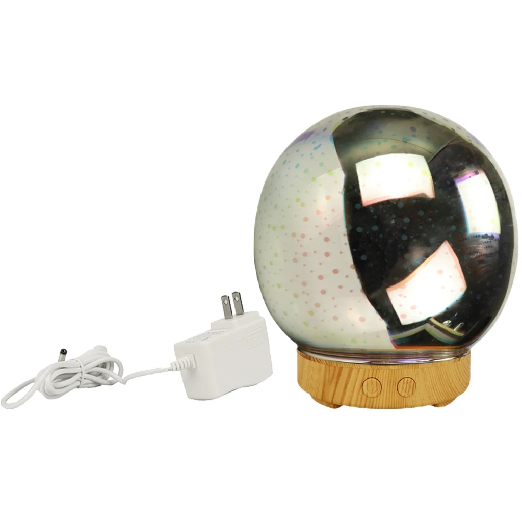 

100ml 3D Light Glass Humidifier Essential Oil Aromatherapy Diffuser Unit US plug 7 color changing -3D LED Light Humidifier