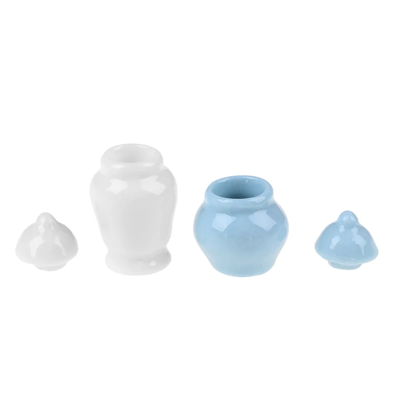 1 компл. милые Кухонные керамические банки для хранения белого и синего цветов с