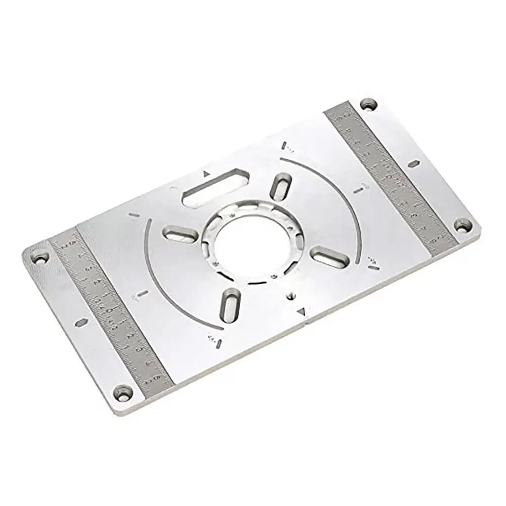 

235x120x8mm Trimming Machine Flip Board Universal Router Table Insert Aluminum Alloy Plate Multifunctional Woodworking Benches