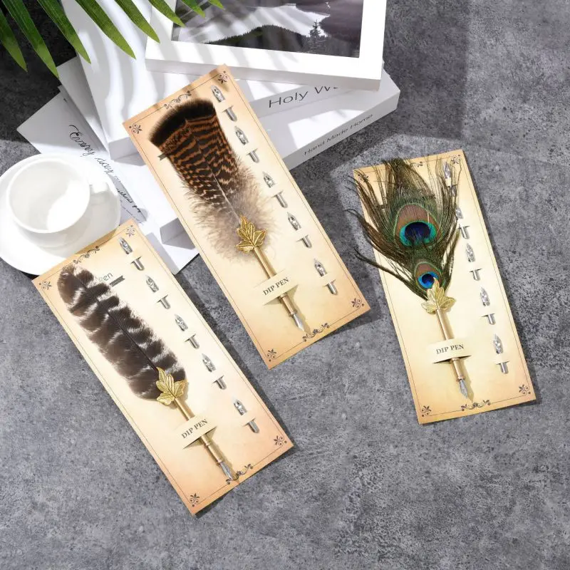 Набор пишущих чернил каллиграфия перо погружение с 5 наконечниками подарочная