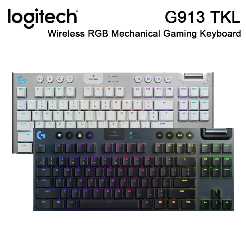 Беспроводная Механическая игровая клавиатура Logitech G913 TKL без ключа Lightspeed RGB