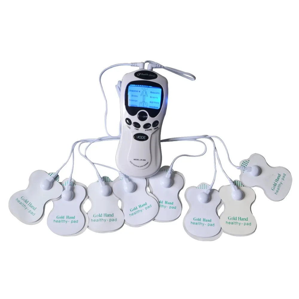 Цифровой массажер для здоровья двухканальный серебристый мышц