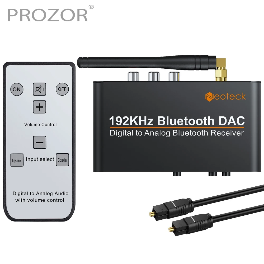 Преобразователь цифрового в аналоговый аудио 192 кГц Bluetooth DAC коаксиальный