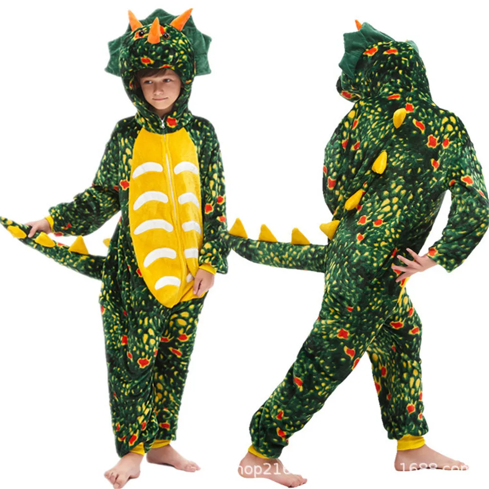 Детская Пижама с Львом пижама для детей зеленым динозавром комбинезон сна