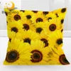 BlessLiving Flowers Cushion Cover Sunflower Blossoms Pillow Case 3D Print Decorative Pillow Cover Nature Funda Cojin 45x45cm 1