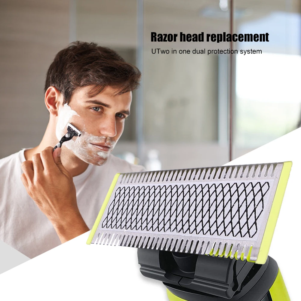 

New Men Manual Beard Shaver Head Replacement Blade Beard Trimmer Shaver Blades Spare Parts for Philips OneBlade Razor Shaver#20