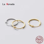 Кольцо La Monada женское из серебра 925 пробы, минималистичное, тонкое, из серебра 925 пробы