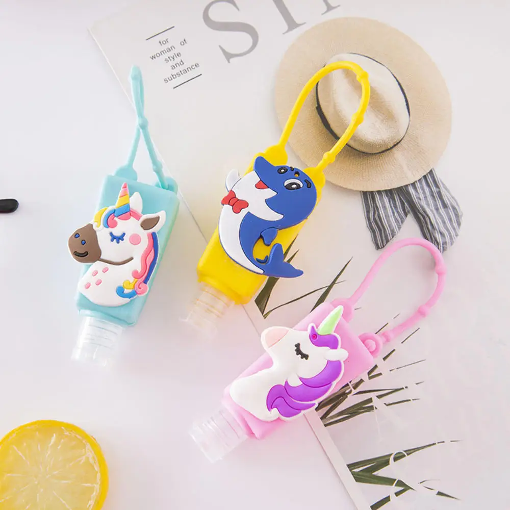 30 мл милый мультяшный Океанский животный силиконовый миниатюрный антисептик для