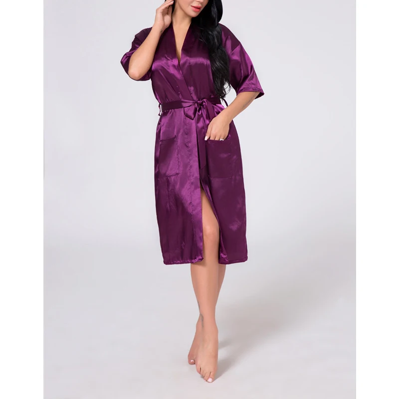 Женское платье Горячая Распродажа ночнушка из искусственного шелка с короткими