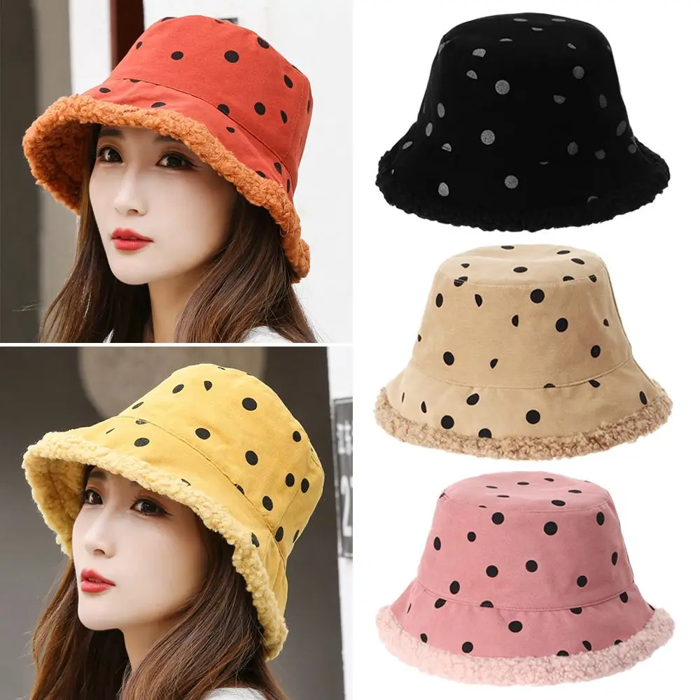 

Winter Soft Double Sided Warm Panama Hat Fisherman Cap Bucket Hat Sun Cap