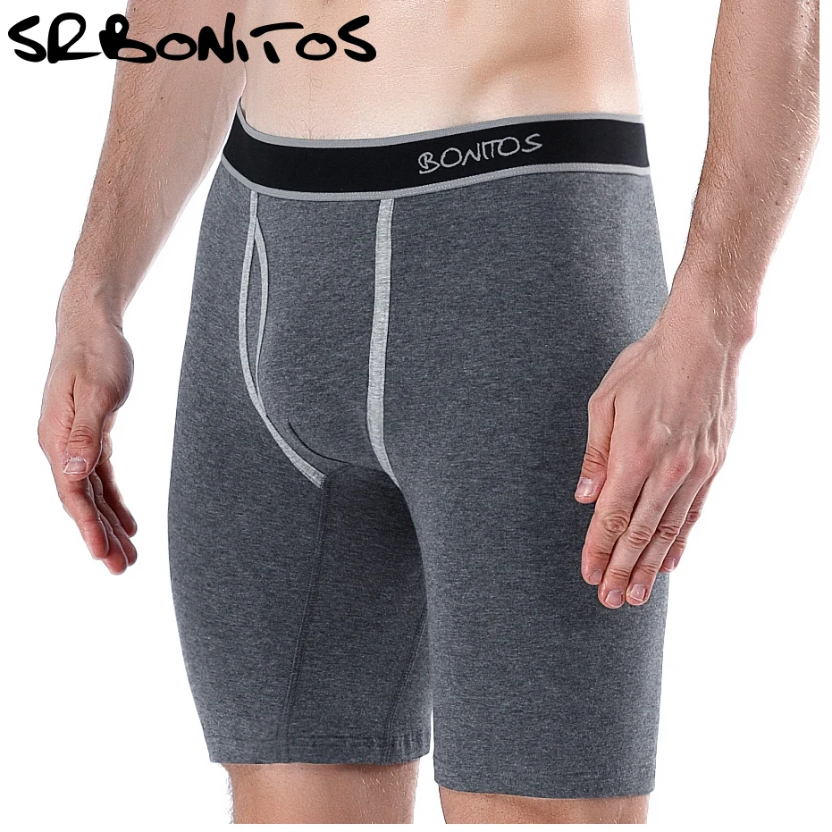 Длинные боксеры шорты мужское нижнее белье мужские трусы хлопковые боксерские