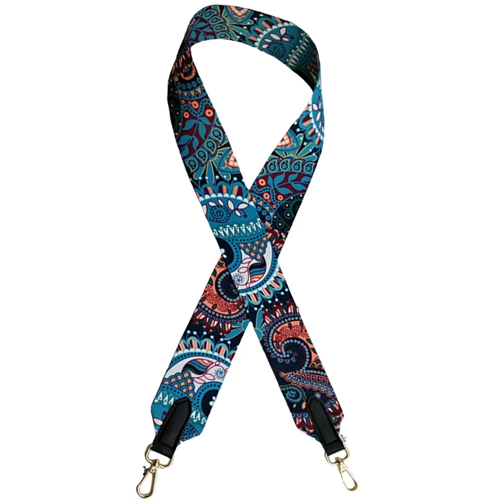 Этнический стиль сумки широкий RFID Блокировка Fabala части ремни ленты сумка ремень