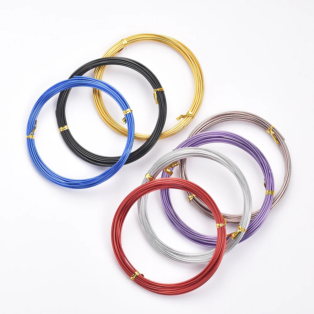 

5-10 Meters Anodized Round Aluminum Wire DIY Accessories 1-2mm Versatile Painted Aluminium Wires For Jewelry Making Supplies